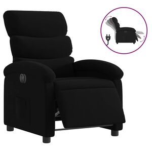 vidaXL Fauteuil verstelbaar elektrisch stof zwart