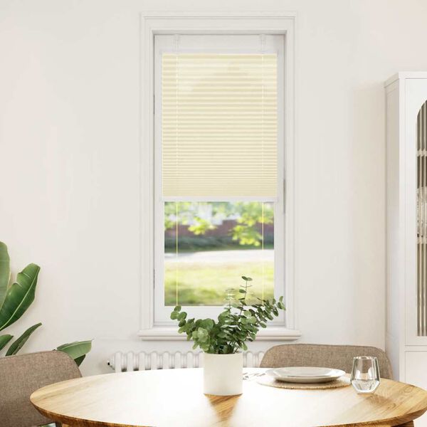 vidaXL Pliss&eacute; rolgordijn 50x150 cm stofbreedte 49,4 cm polyester cr&egrave;me