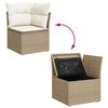 vidaXL Tuin Sofa Set met kussen 6 pcs Beige en Cr&egrave;me Poly Rattan