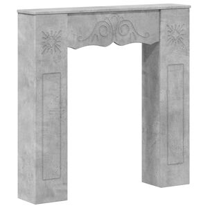 vidaXL Haardomlijsting Betongrijs 102 x 20 x 102 cm Bewerkt hout