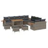 vidaXL Tuinbankenset 18 st 11-Aantal zitplaatsen Grijs poly rattan