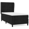 vidaXL Boxspring met matras fluweel zwart 90x200 cm