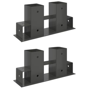Houtstapel Steun 2 pcs Antracietkleurig 34 x 10 x 15 cm Staal