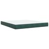 vidaXL Boxspring met matras fluweel donkergroen 180x200 cm