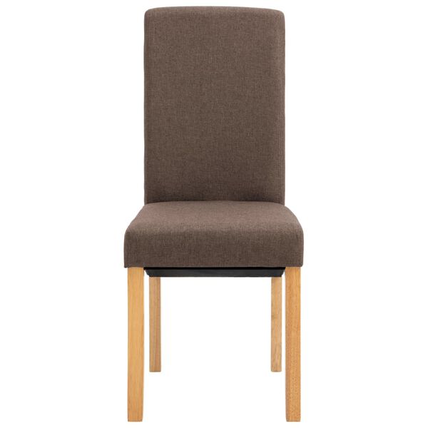 vidaXL Eetkamerstoelen 2 st stof bruin
