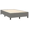 vidaXL Boxspring met matras stof donkergrijs 120x200 cm