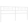 vidaXL Vervangend hoofdbord 180 cm metaal wit