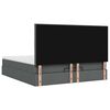 vidaXL Ottoman bed met matrassen en LED's 200x200cm stof donkergrijs