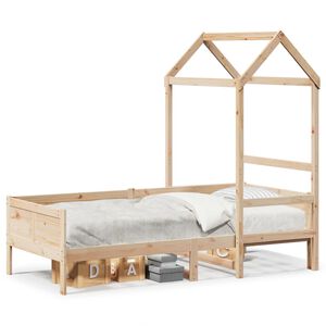 vidaXL Slaapbank met huisje 80x200 cm massief grenenhout