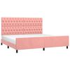vidaXL Bedframe met hoofdeinde fluweel roze 200x200 cm