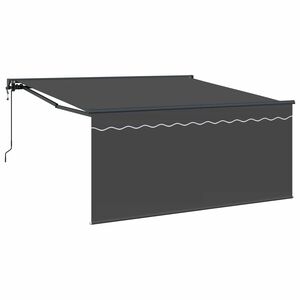 vidaXL Uitschuifbare luifel Antraciet 350 x 250 cm