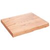 vidaXL Tafelblad 60x50x(2-6) cm behandeld massief eikenhout lichtbruin