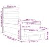 vidaXL Boxspring bed met matras Lichtgrijs 80 x 200 cm Stof