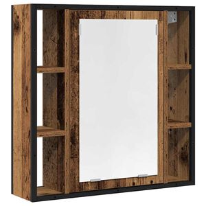 vidaXL Badkamerspiegelkast 60x16x60 cm spaanplaat oud hout