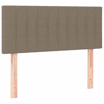 vidaXL Boxspring met matras en LED stof taupe 120x190 cm