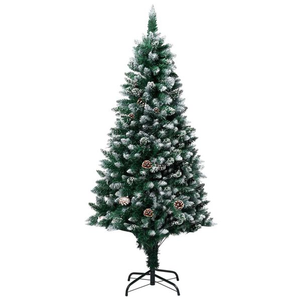 vidaXL Kunstkerstboom Groen 180 cm PVC en Staal en Kunststof