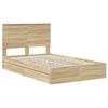 vidaXL Opslag bed met lade Sonoma Eiken 120 x 190 cm Bewerkt hout