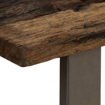 vidaXL Eettafel 118x55x76 cm gerecycled hout en staal