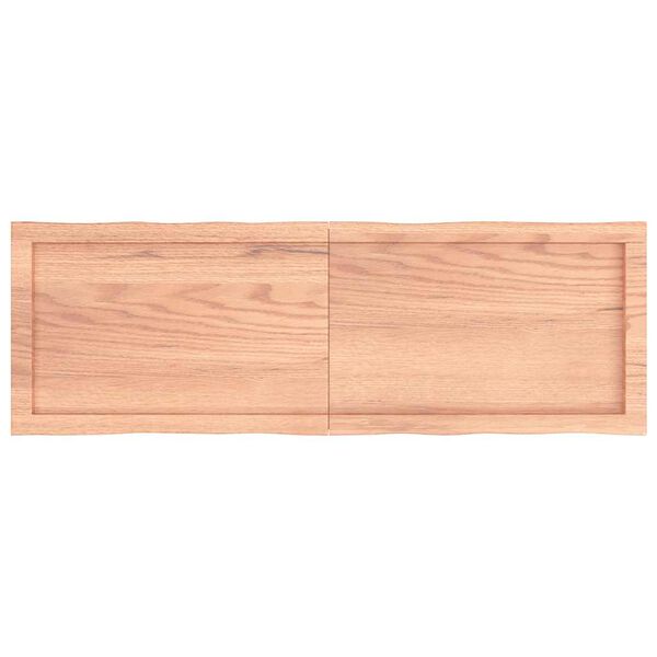 vidaXL Tafelblad natuurlijke rand 120x40x(2-6)cm eikenhout lichtbruin