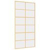 vidaXL Schuifdeur 102,5x205 cm helder ESG-glas en aluminium goudkleur