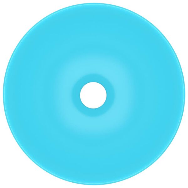 vidaXL Wastafel rond keramiek lichtgroen