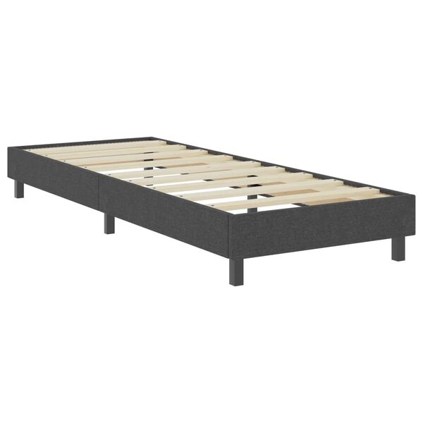 vidaXL Boxspring stof donkergrijs 100x200 cm