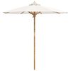 vidaXL Tuinparasol Cr&egrave;me Wit &Oslash; 270 x 260 cm Bamboe