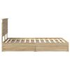 vidaXL Opslag bed met lade Sonoma Eiken 120 x 200 cm Bewerkt hout