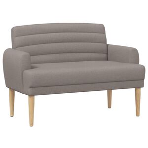 vidaXL Loungebank met knopencomfort Taupe 116 x 67 x 80 cm Stof