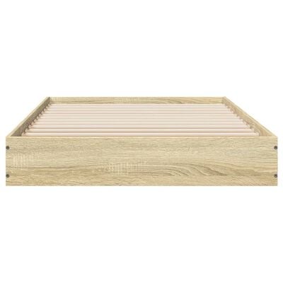 vidaXL Bedframe zonder matras hout sonoma eikenkleurig 75x190 cm