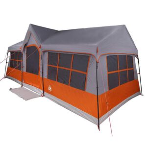 vidaXL Gezinstent met dak Grijs en Oranje 622 x 295 x 238 cm