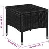 vidaXL 3-delige Bistroset poly rattan zwart