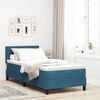 vidaXL Boxspring bed met hoofdeinde Donkerblauw 90 x 200 cm Fluweel