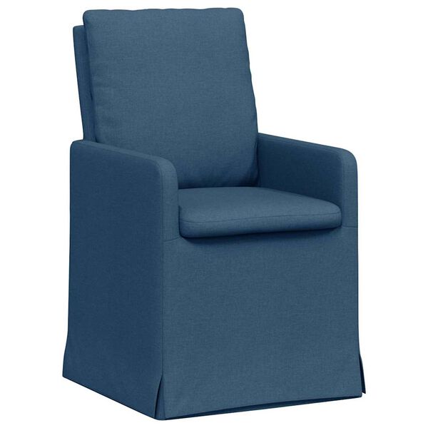 vidaXL Eettafelstoelen 2 pcs Blauw 57 x 67 x 98 cm Stof