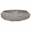 vidaXL Gootsteen &Oslash;40x12 cm marmer grijs