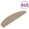 vidaXL Trapmatten 15 st 65x21x4 cm Bruin Halfrond Groot