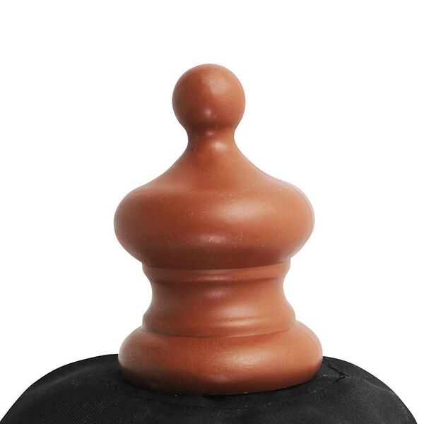 vidaXL Parasol met houten paal 350 cm zwart