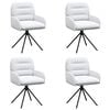 vidaXL Draai Eetstoelen 4 st Kunstleer Wit 59 x 59,5 x 90 cm