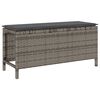 vidaXL Tuin eettafelset Grijs poly rattan