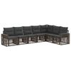 vidaXL Tuinbankenset 7 st Grijs en Donkergrijs poly rattan