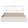 vidaXL Bedframe met hoofdbord massief grenenhout wit 120x190 cm