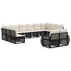 vidaXL Tuinbankenset 12 st Zwart en Cream Wit poly rattan