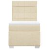 vidaXL Boxspring met matras stof cr&egrave;mekleurig 90x190 cm
