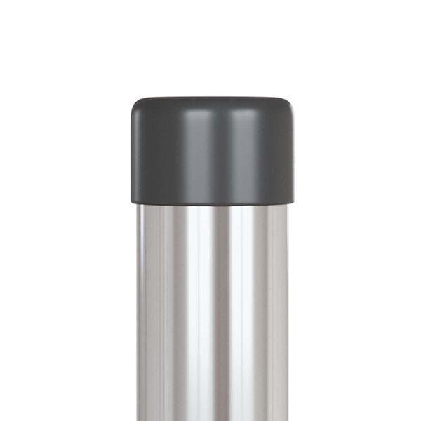 vidaXL Afrasteringspaal 2 pcs Zilver 70 cm Poedergecoat staal