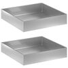 vidaXL Tuin Bloempot 2 st zilver 80 x 80 x 20 cm Gegalvaniseerd staal