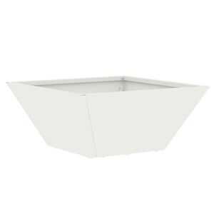 vidaXL Plantenbak Wit 35 x 35 x 15 cm Koudgewalst staal