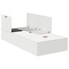vidaXL Opbergbedframe met opslag Wit 90 x 200 cm Bewerkt hout