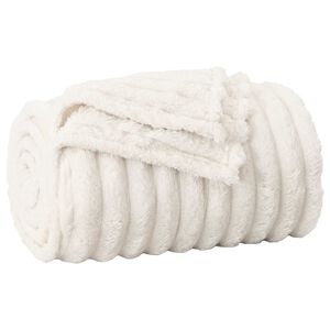 vidaXL plaid Cr&egrave;mekleurig 150 x 130 cm 0.45 kg Fleece