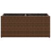 vidaXL Plantenbakken met 2 potten 2 st 72x30x32 cm poly rattan bruin