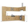 vidaXL Keukenkast Lucca Hoogglans wit 80 x 46 x 81,5 cm Bewerkt hout